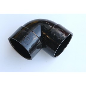 Black Solvent weld waste 90 deg knuckle bend